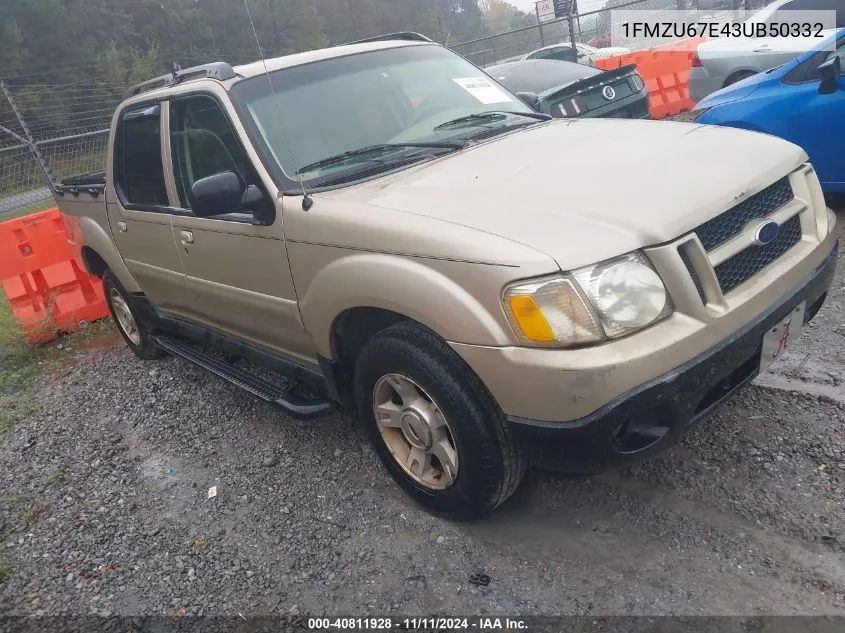 2003 Ford Explorer Sport Trac VIN: 1FMZU67E43UB50332 Lot: 40811928