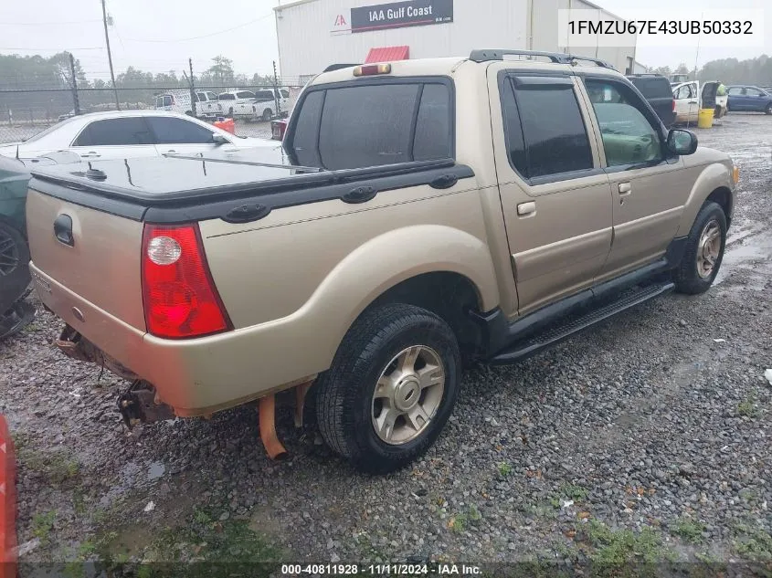 2003 Ford Explorer Sport Trac VIN: 1FMZU67E43UB50332 Lot: 40811928