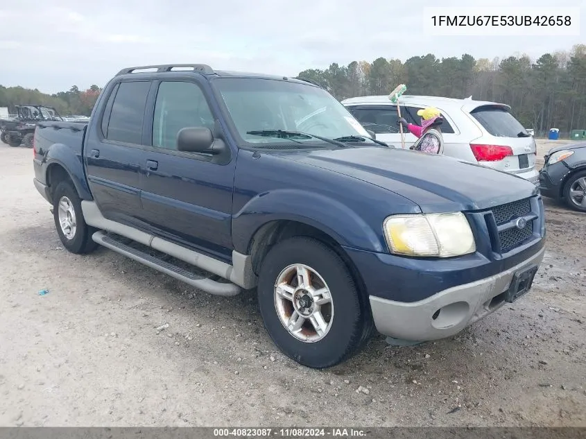 2003 Ford Explorer Sport Trac Xls/Xlt VIN: 1FMZU67E53UB42658 Lot: 40823087