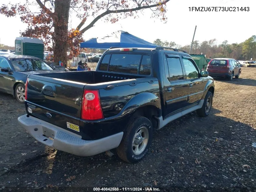 2003 Ford Explorer Sport Trac Xls/Xlt VIN: 1FMZU67E73UC21443 Lot: 40842588