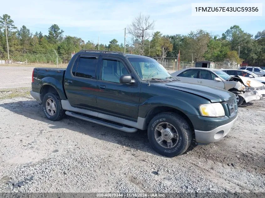 2003 Ford Explorer Sport Trac VIN: 1FMZU67E43UC59356 Lot: 40879344