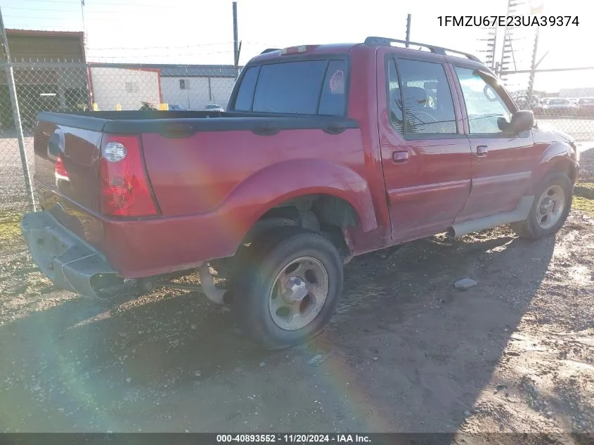 2003 Ford Explorer Sport Trac Xls/Xlt VIN: 1FMZU67E23UA39374 Lot: 40893552