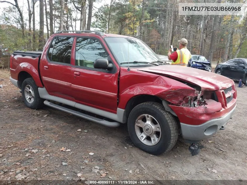 2003 Ford Explorer Sport Trac Xls/Xlt VIN: 1FMZU77E03UB66968 Lot: 40895111