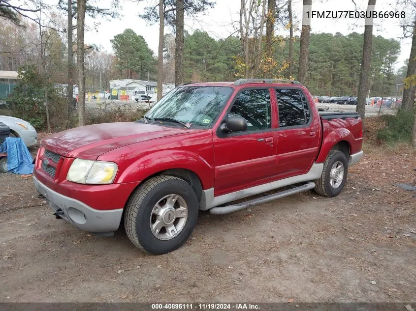 2003 Ford Explorer Sport Trac Xls/Xlt VIN: 1FMZU77E03UB66968 Lot: 40895111