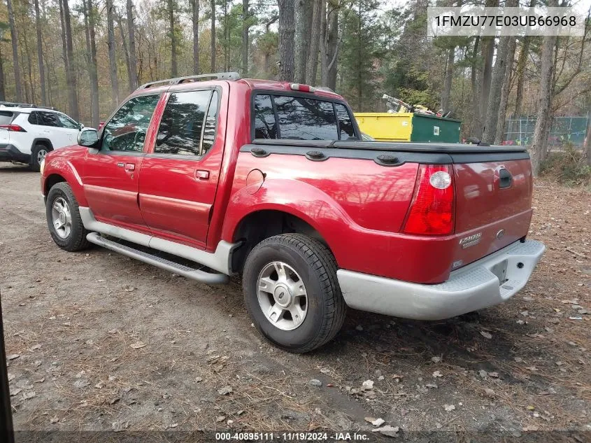 2003 Ford Explorer Sport Trac Xls/Xlt VIN: 1FMZU77E03UB66968 Lot: 40895111