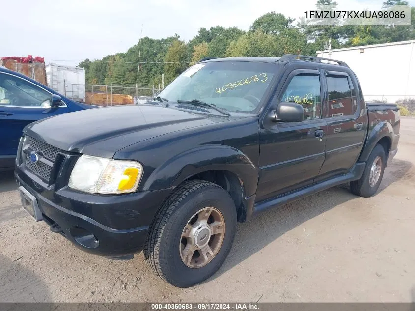 2004 Ford Explorer Sport Trac Adrenalin/Xls/Xlt VIN: 1FMZU77KX4UA98086 Lot: 40350683