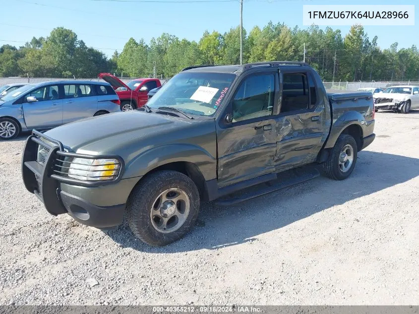 2004 Ford Explorer Sport Trac VIN: 1FMZU67K64UA28966 Lot: 40365212