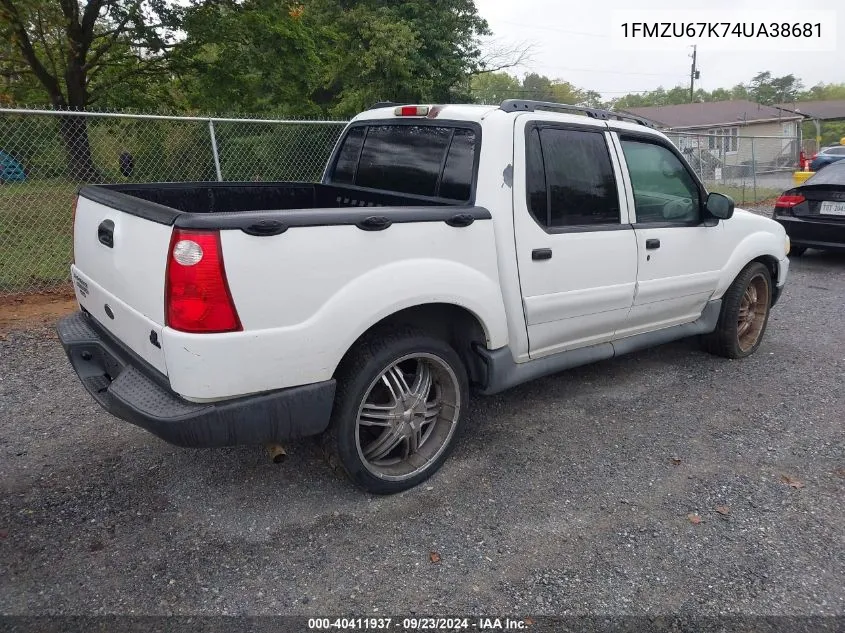 1FMZU67K74UA38681 2004 Ford Explorer Sport Trac Adrenalin/Xls/Xlt