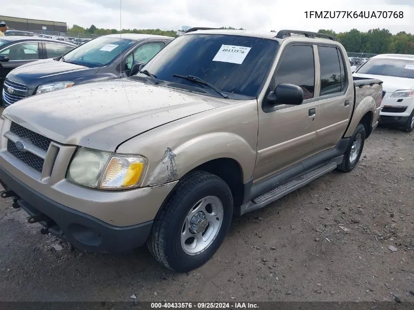 2004 Ford Explorer Sport Trac Adrenalin/Xls/Xlt VIN: 1FMZU77K64UA70768 Lot: 40433576