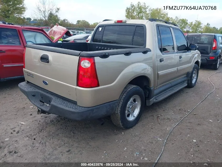 2004 Ford Explorer Sport Trac Adrenalin/Xls/Xlt VIN: 1FMZU77K64UA70768 Lot: 40433576