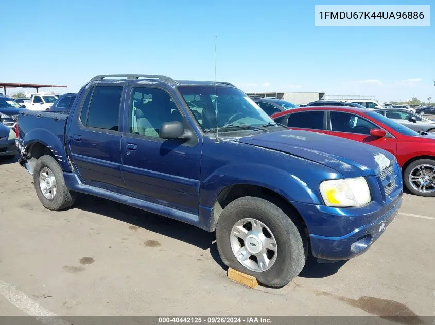 2004 Ford Explorer Sport Trac VIN: 1FMDU67K44UA96886 Lot: 40442125