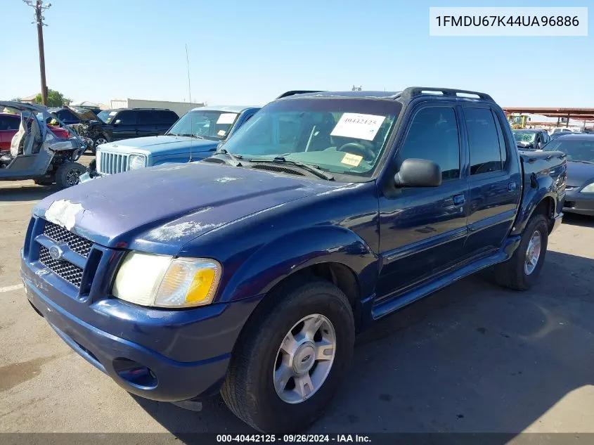 2004 Ford Explorer Sport Trac VIN: 1FMDU67K44UA96886 Lot: 40442125