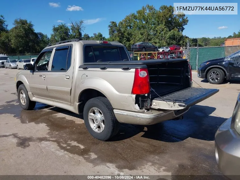 2004 Ford Explorer Sport Trac Adrenalin/Xls/Xlt VIN: 1FMZU77K44UA56772 Lot: 40482096