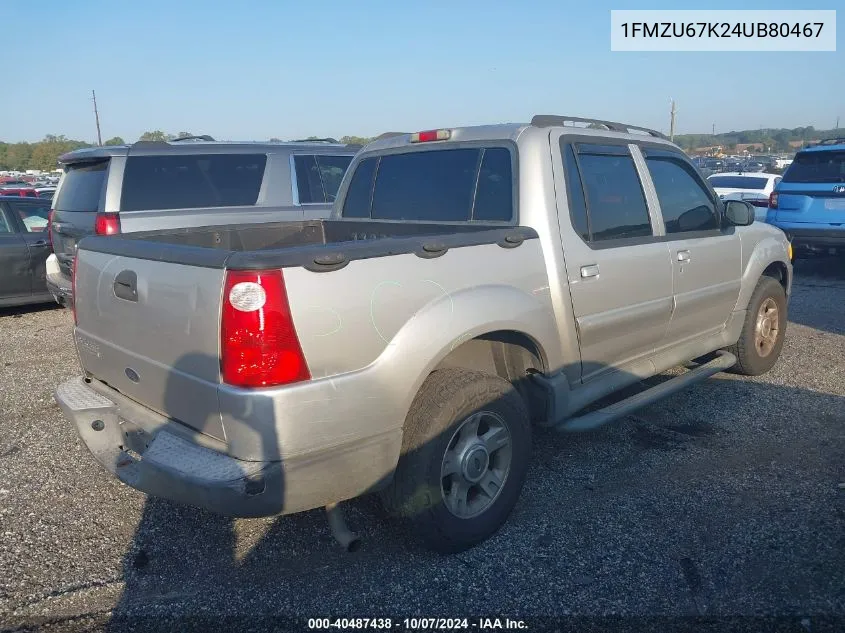 2004 Ford Explorer Sport Trac VIN: 1FMZU67K24UB80467 Lot: 40487438