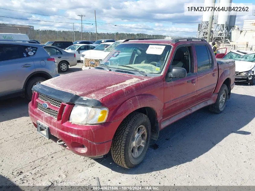 2004 Ford Explorer Sport Trac Adrenalin/Xls/Xlt VIN: 1FMZU77K64UB42262 Lot: 40621886