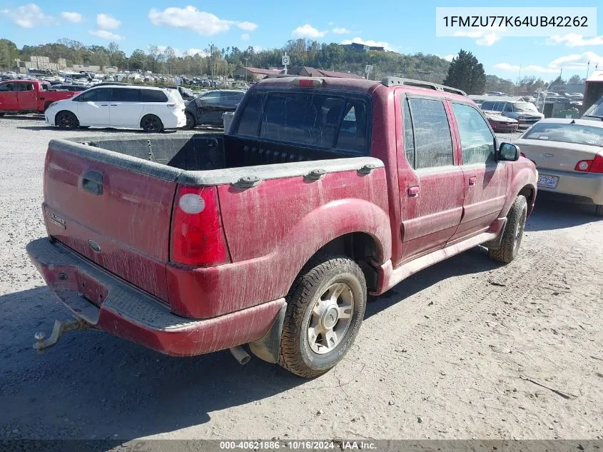 2004 Ford Explorer Sport Trac Adrenalin/Xls/Xlt VIN: 1FMZU77K64UB42262 Lot: 40621886