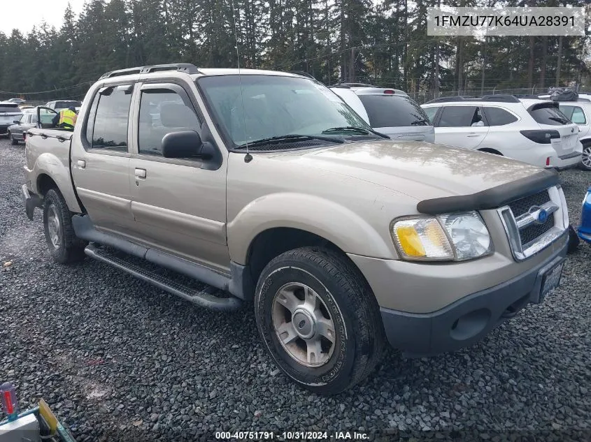 2004 Ford Explorer Sport Trac Adrenalin/Xls/Xlt VIN: 1FMZU77K64UA28391 Lot: 40751791