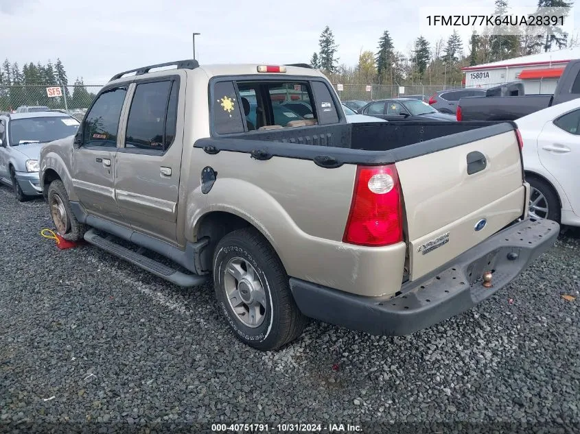 2004 Ford Explorer Sport Trac Adrenalin/Xls/Xlt VIN: 1FMZU77K64UA28391 Lot: 40751791