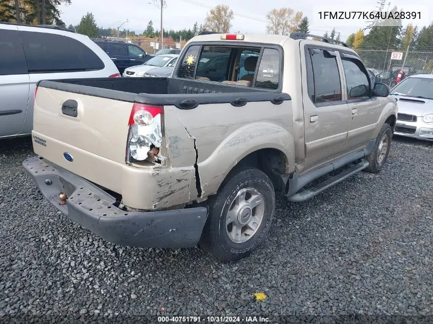 2004 Ford Explorer Sport Trac Adrenalin/Xls/Xlt VIN: 1FMZU77K64UA28391 Lot: 40751791