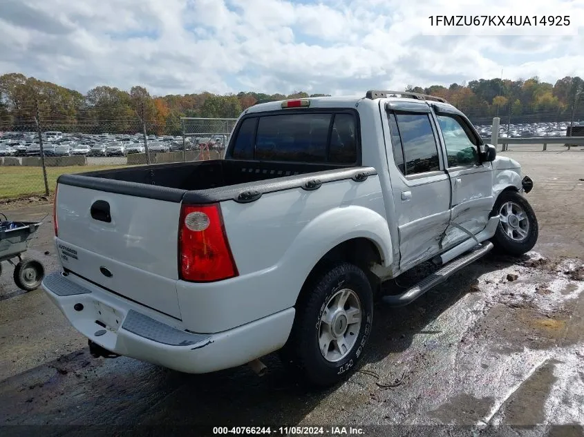 1FMZU67KX4UA14925 2004 Ford Explorer Sport Trac Adrenalin/Xls/Xlt/Xlt Premium