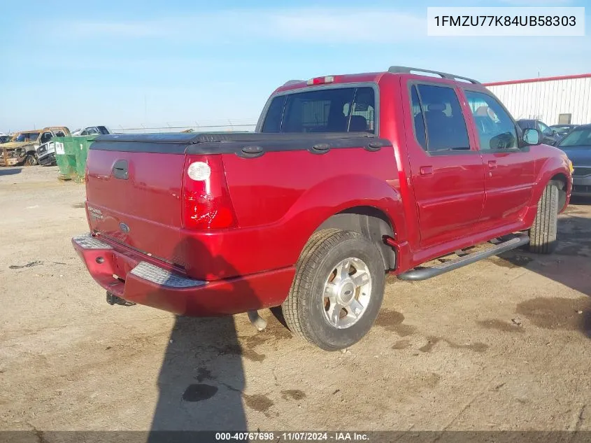 2004 Ford Explorer Sport Trac Adrenalin/Xls/Xlt VIN: 1FMZU77K84UB58303 Lot: 40767698