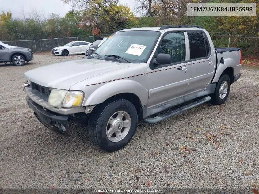 2004 Ford Explorer Sport Trac Adrenalin/Xls/Xlt/Xlt Premium VIN: 1FMZU67K84UB75998 Lot: 40771038