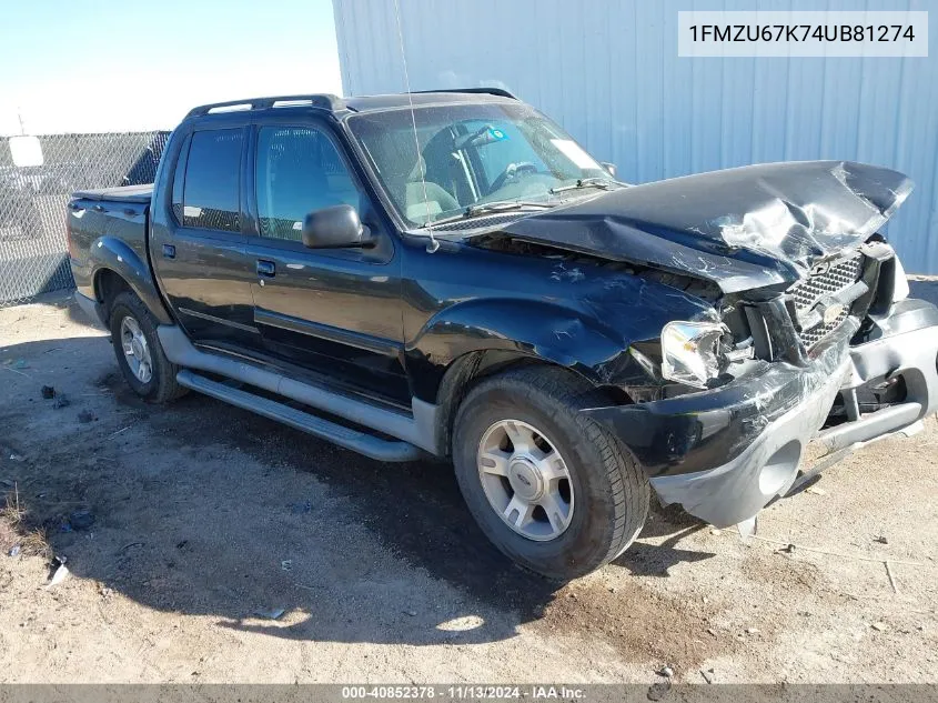 2004 Ford Explorer Sport Trac Adrenalin/Xls/Xlt VIN: 1FMZU67K74UB81274 Lot: 40852378