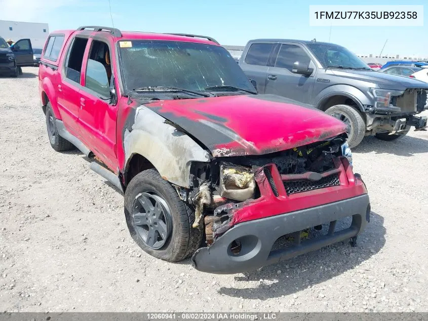 2005 Ford Explorer Sport Trac VIN: 1FMZU77K35UB92358 Lot: 12060941