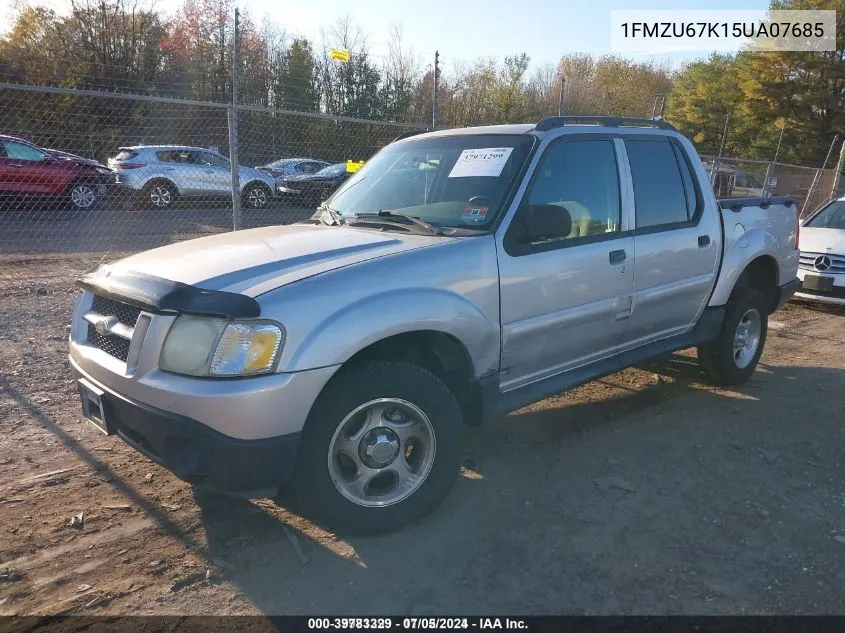 2005 Ford Explorer Sport Trac Adrenalin/Xls/Xlt VIN: 1FMZU67K15UA07685 Lot: 39783329