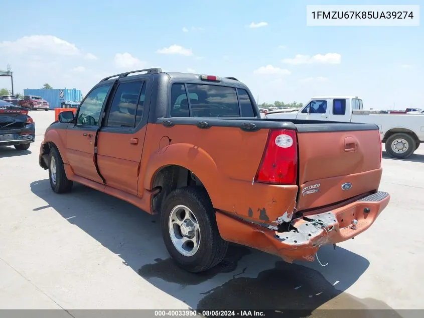 2005 Ford Explorer Sport Trac Adrenalin/Xls/Xlt VIN: 1FMZU67K85UA39274 Lot: 40033990