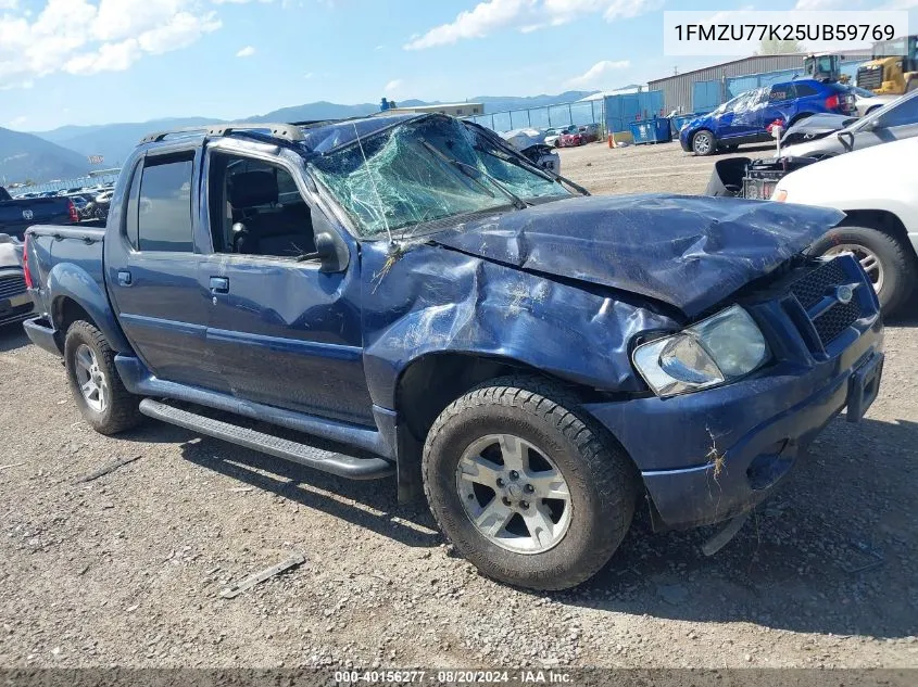 2005 Ford Explorer Sport Trac VIN: 1FMZU77K25UB59769 Lot: 40156277