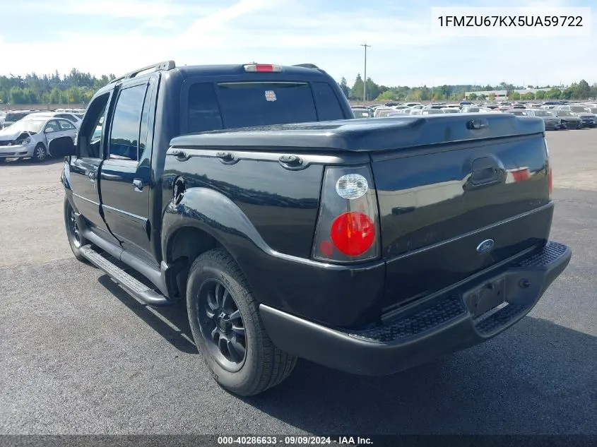 2005 Ford Explorer Sport Trac Adrenalin/Xls/Xlt VIN: 1FMZU67KX5UA59722 Lot: 40286633