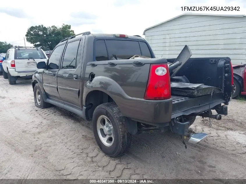 2005 Ford Explorer Sport Trac VIN: 1FMZU67K45UA29342 Lot: 40347350