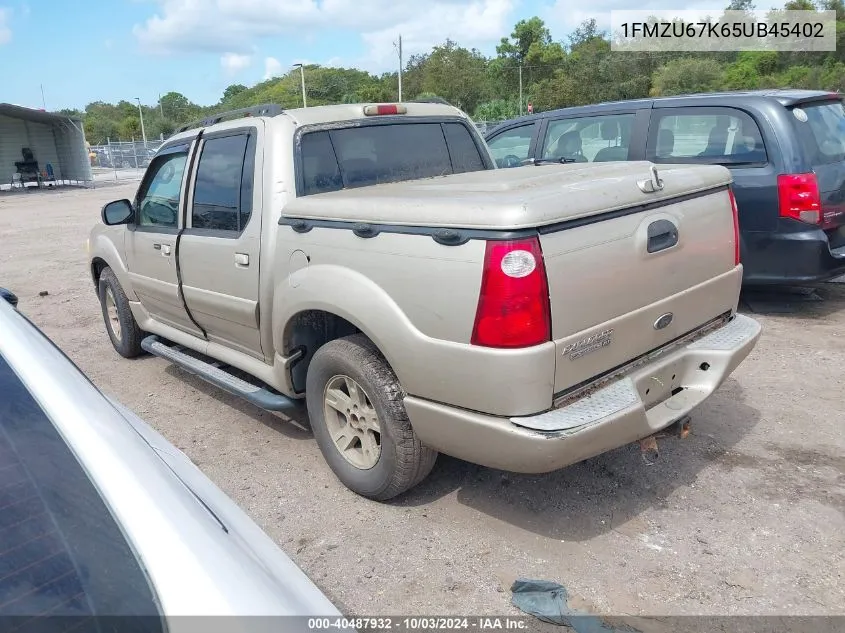 2005 Ford Explorer Sport Trac Adrenalin/Xls/Xlt VIN: 1FMZU67K65UB45402 Lot: 40487932