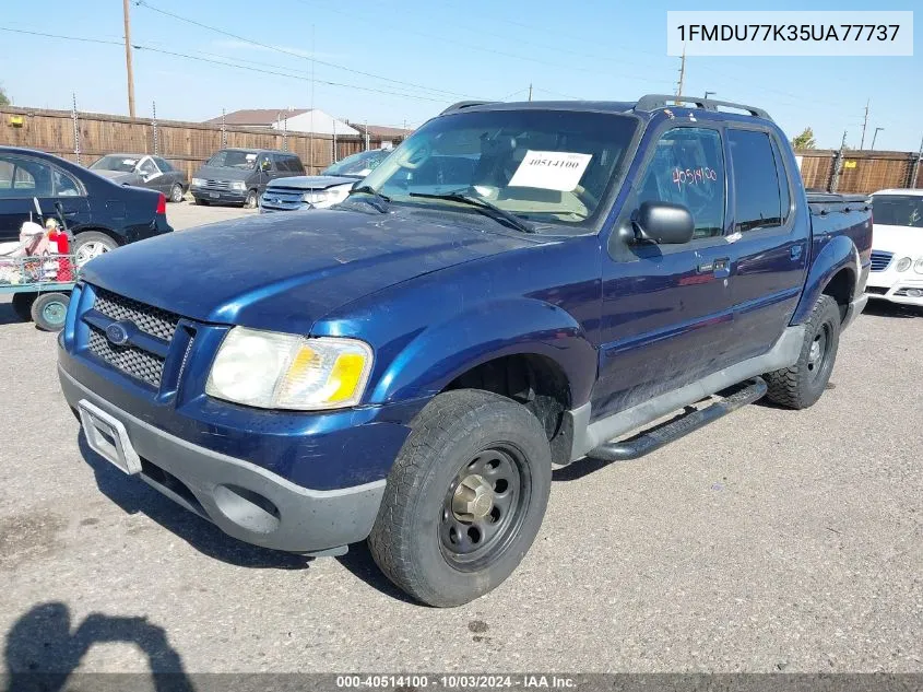 2005 Ford Explorer Sport Trac Adrenalin/Xls/Xlt VIN: 1FMDU77K35UA77737 Lot: 40514100