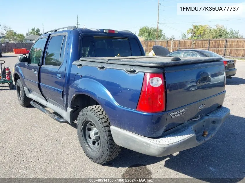 2005 Ford Explorer Sport Trac Adrenalin/Xls/Xlt VIN: 1FMDU77K35UA77737 Lot: 40514100