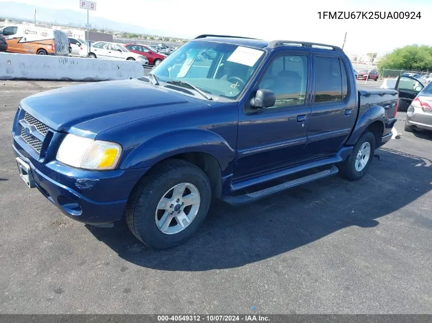 2005 Ford Explorer Sport Trac Adrenalin/Xls/Xlt VIN: 1FMZU67K25UA00924 Lot: 40549312