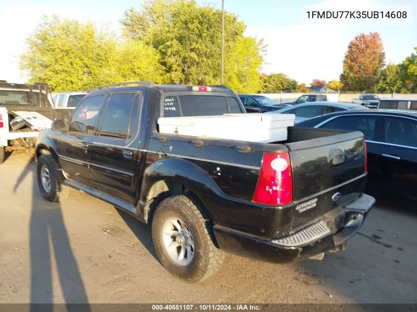 2005 Ford Explorer Sport Trac Adrenalin/Xls/Xlt VIN: 1FMDU77K35UB14608 Lot: 40551107