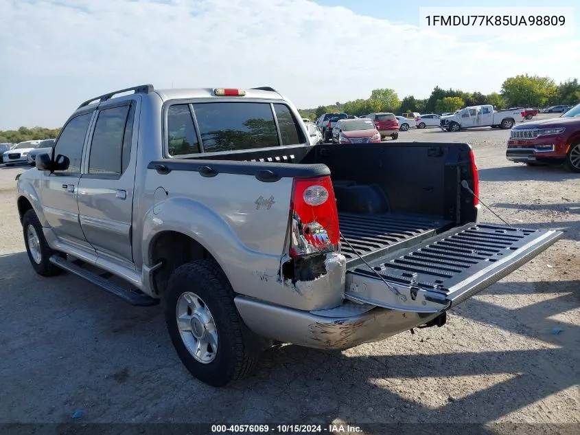 2005 Ford Explorer Sport Trac Adrenalin/Xls/Xlt VIN: 1FMDU77K85UA98809 Lot: 40576069