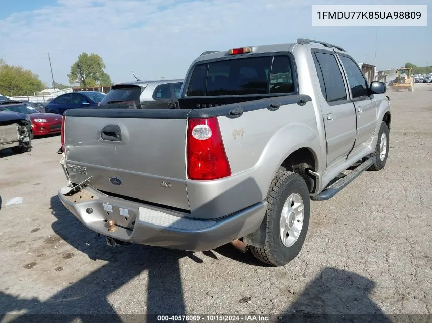 2005 Ford Explorer Sport Trac Adrenalin/Xls/Xlt VIN: 1FMDU77K85UA98809 Lot: 40576069