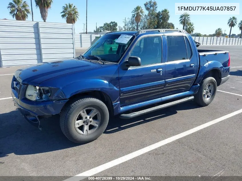 2005 Ford Explorer Sport Trac Adrenalin/Xls/Xlt VIN: 1FMDU77K45UA07857 Lot: 40728399