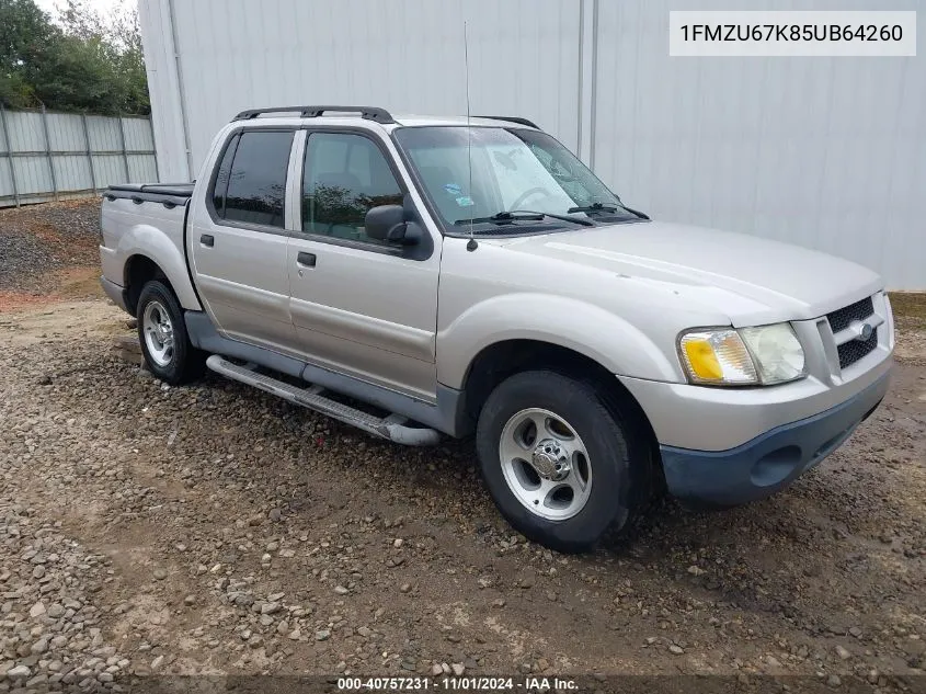 2005 Ford Explorer Sport Trac Adrenalin/Xls/Xlt VIN: 1FMZU67K85UB64260 Lot: 40757231