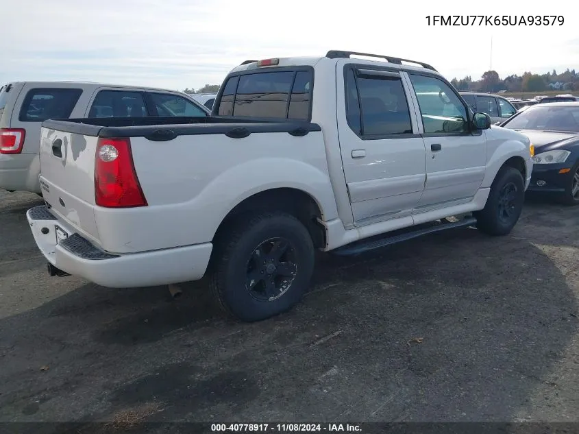 2005 Ford Explorer Sport Trac Adrenalin/Xls/Xlt VIN: 1FMZU77K65UA93579 Lot: 40778917