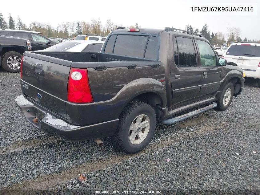 2005 Ford Explorer Sport Trac Adrenalin/Xls/Xlt VIN: 1FMZU67K95UA47416 Lot: 40833876