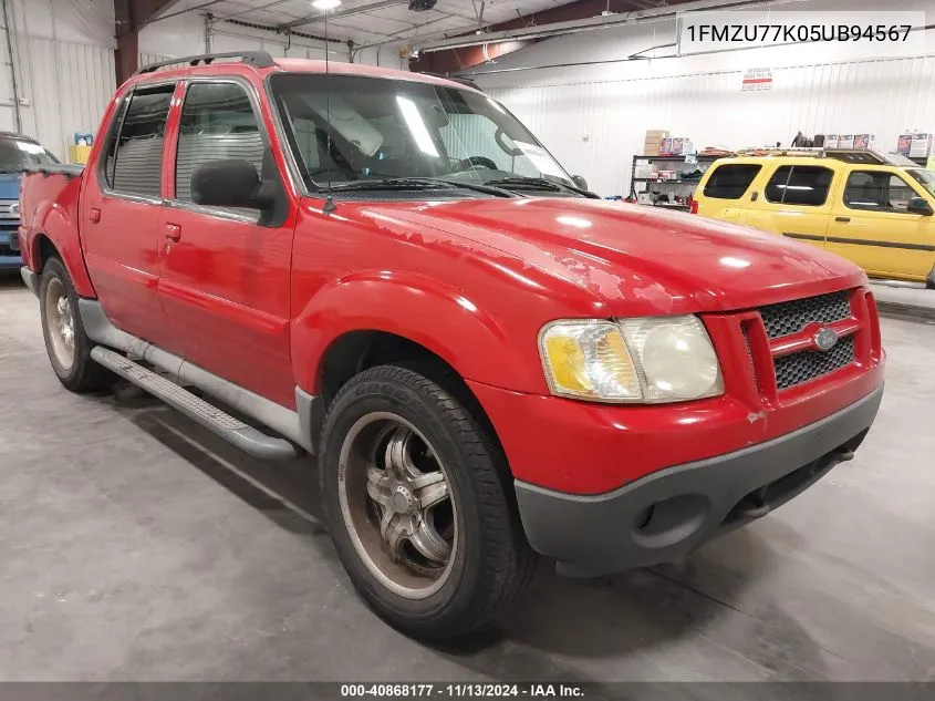 2005 Ford Explorer Sport Trac Adrenalin/Xls/Xlt VIN: 1FMZU77K05UB94567 Lot: 40868177