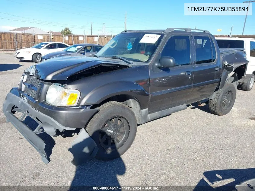 2005 Ford Explorer Sport Trac Adrenalin/Xls/Xlt VIN: 1FMZU77K75UB55894 Lot: 40884617