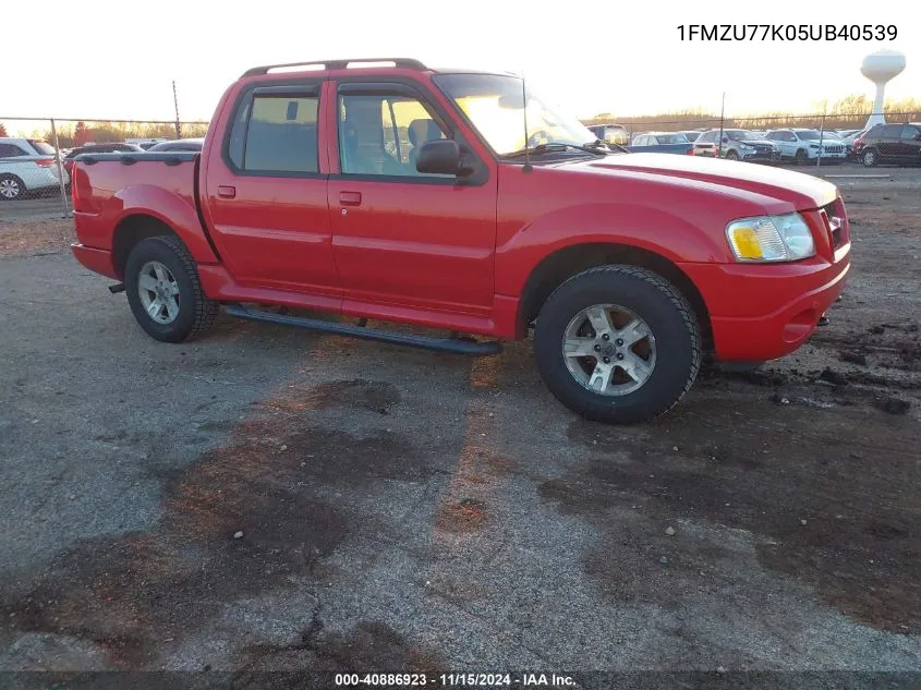 2005 Ford Explorer Sport Trac Adrenalin/Xls/Xlt VIN: 1FMZU77K05UB40539 Lot: 40886923