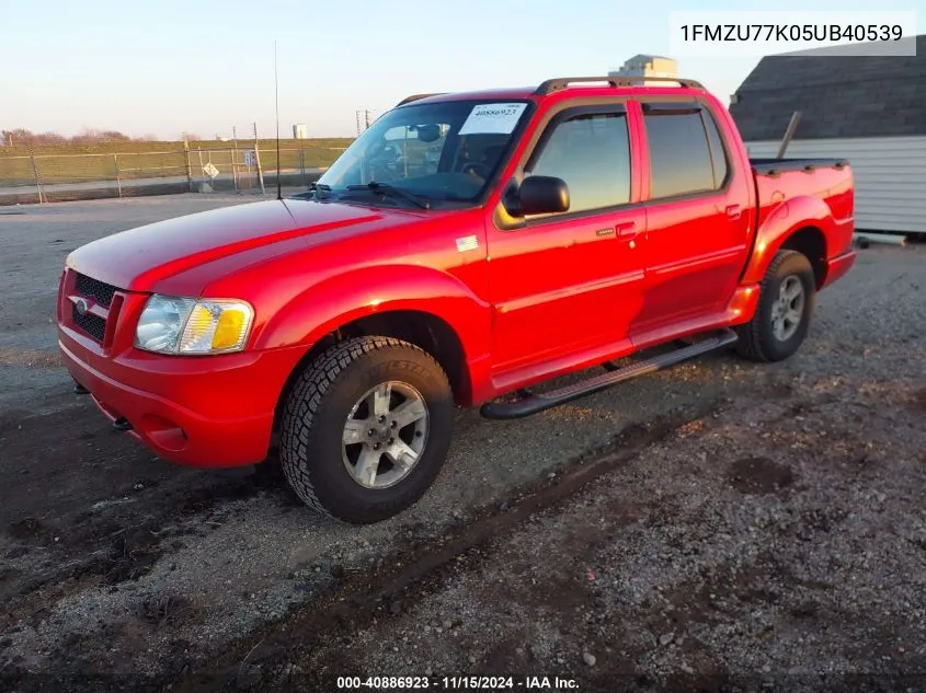 2005 Ford Explorer Sport Trac Adrenalin/Xls/Xlt VIN: 1FMZU77K05UB40539 Lot: 40886923