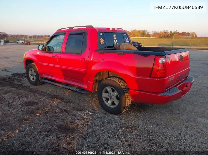 2005 Ford Explorer Sport Trac Adrenalin/Xls/Xlt VIN: 1FMZU77K05UB40539 Lot: 40886923