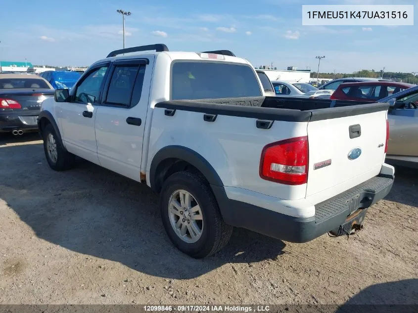 1FMEU51K47UA31516 2007 Ford Explorer Sport Trac